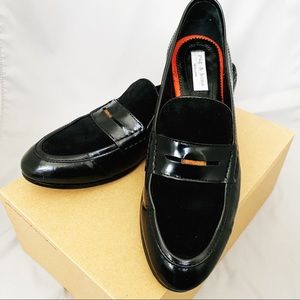 Rag & Bone Dina Black Leather Penny Loafers Size 6